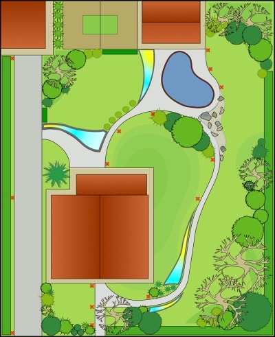 Top View of a Landscape Design in Westchester County, NY